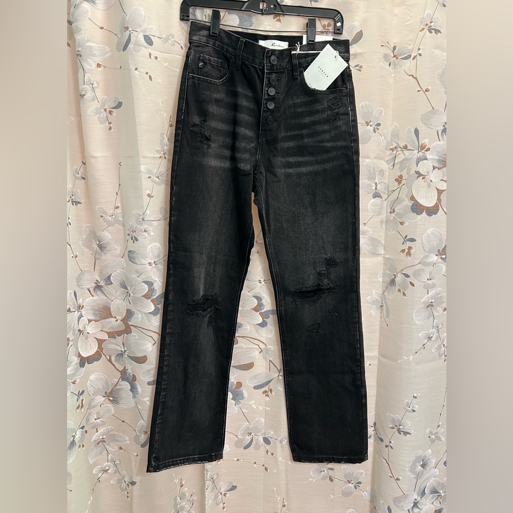 KanCan Charcoal Button-Fly Jeans